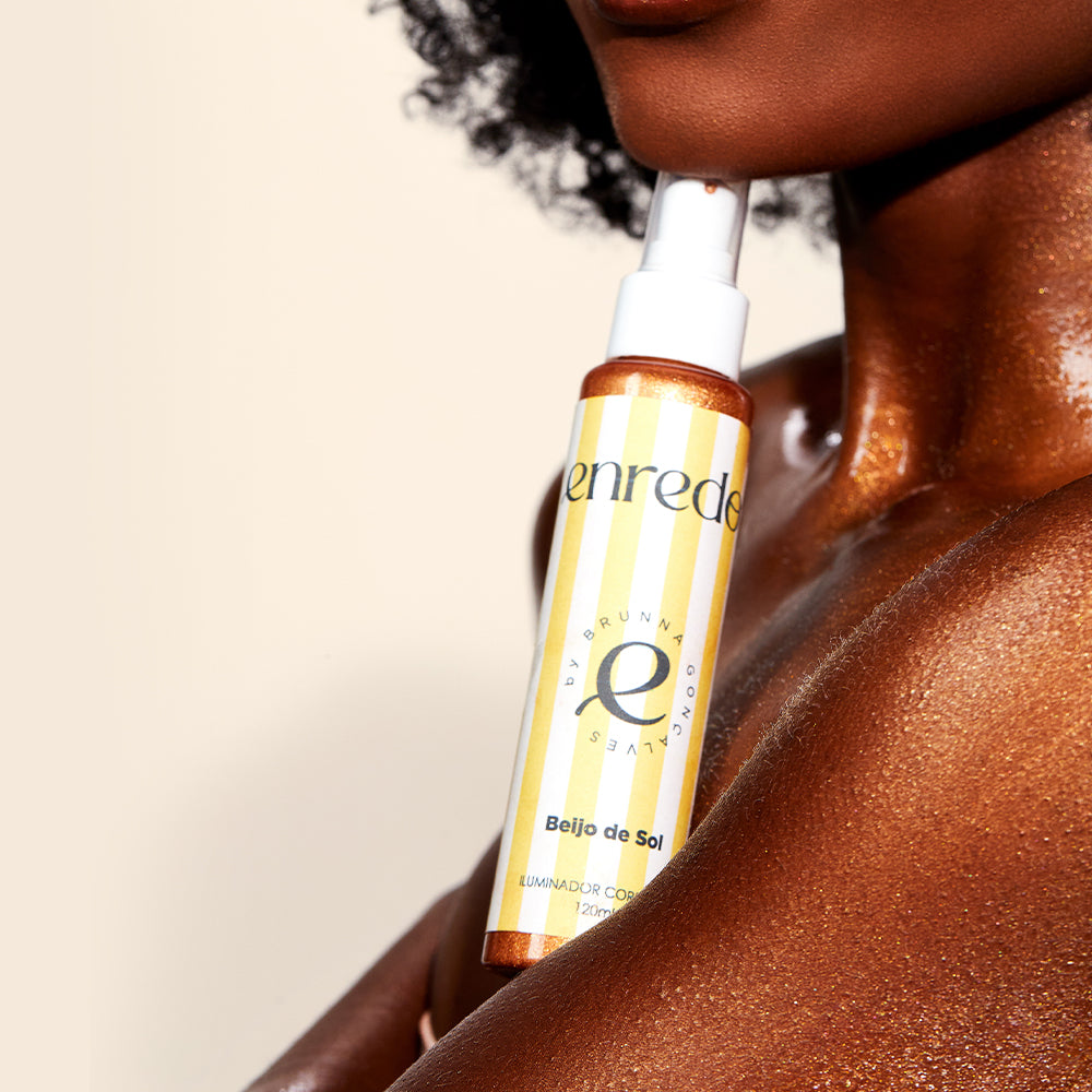 Kit 2 Iluminadores Beijo de Sol + Garrafa Enredo 600ml