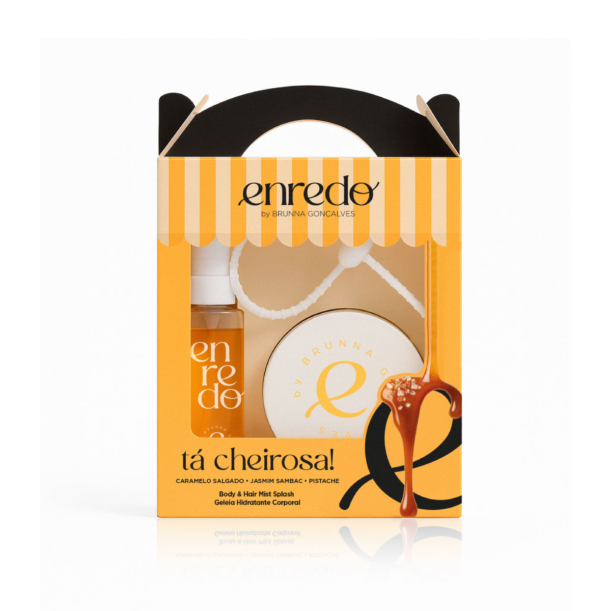 Kit Tá Cheirosa! Body & Hair Mist Splash E Geleia Hidratante Corporal Enredo By Brunna Gonçalves